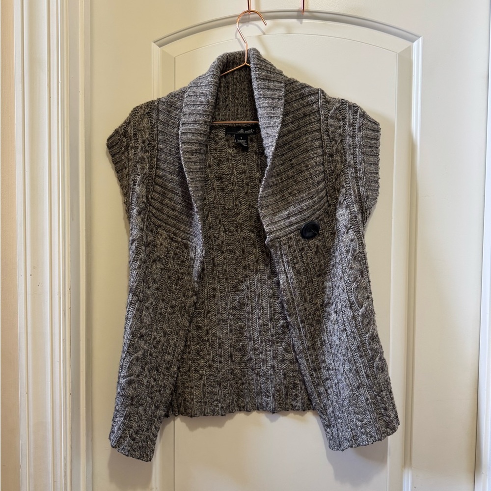 Willi Smith Gray Cardigan Sweater Classic Design